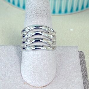 Silver Wide band, size 7